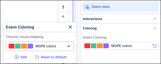 Screenshot showing the Event Coloring function in the Edit more for a Process Explorer.