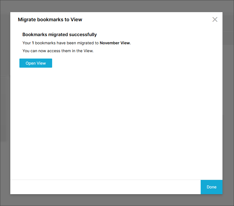 Image showing successful migration message.
