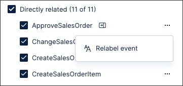 A screenshot showing how to create an event log within a knowledge model.