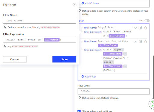 Alternative ways to work with filters and company codes for upcoming cash discount alerts