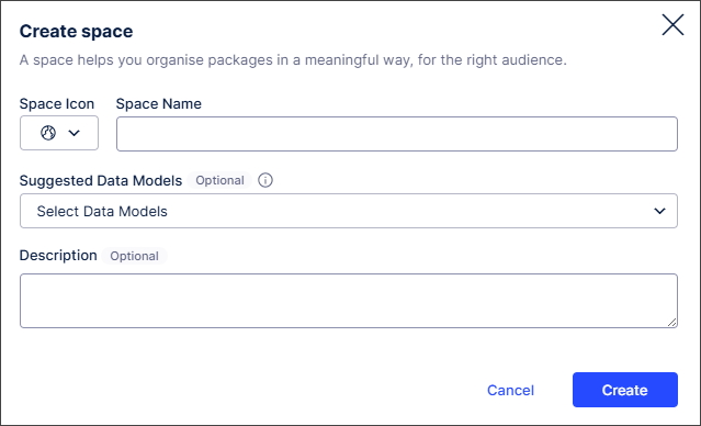 A screenshot showing the space configuration panel in Studio.