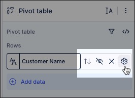 A screenshot showing how to configure metric settings within a table.